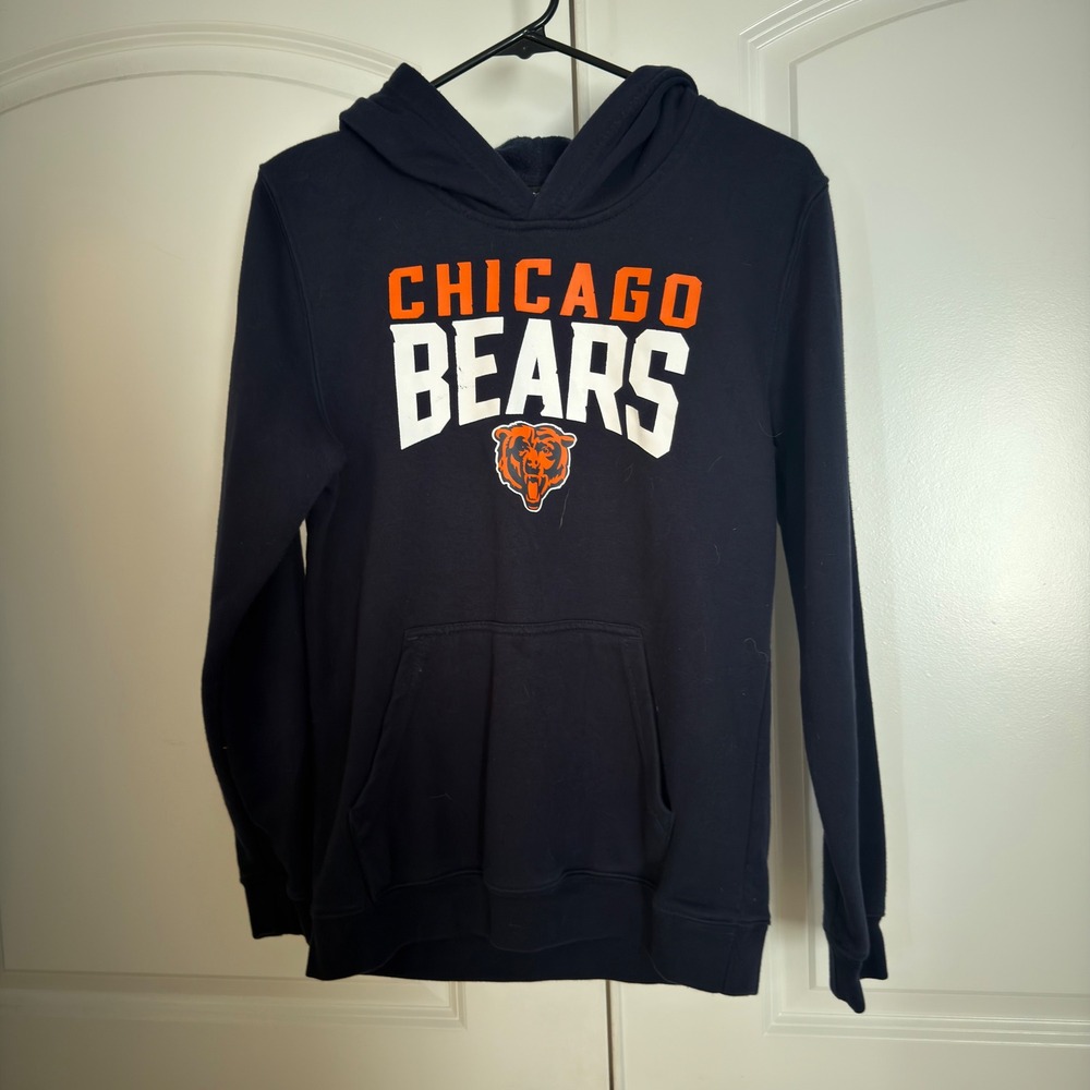 NFL Team Apparel Chicago Bears Youth Hoodie Pullover Sweatshirt L 14-16